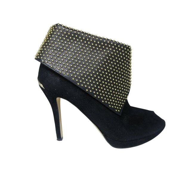 Michael Kors Women's Krista Open Toe Black Suede Heels Size‎ 8M - Picture 8 of 14